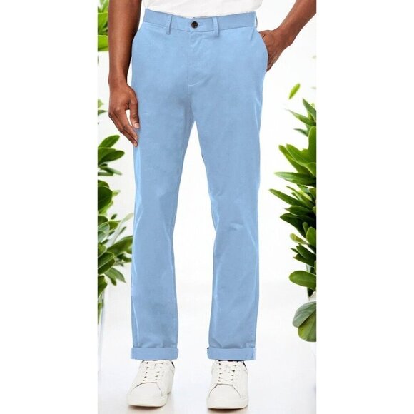 Ben Sherman Mens Light Blue Casual Slim Stetch Fit Chino Pants NEW 40 X 30 - Picture 2 of 4